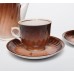 Porcelāna kafijas komplekts 2 personām, Duets, tases un kafijas kanna, RPR